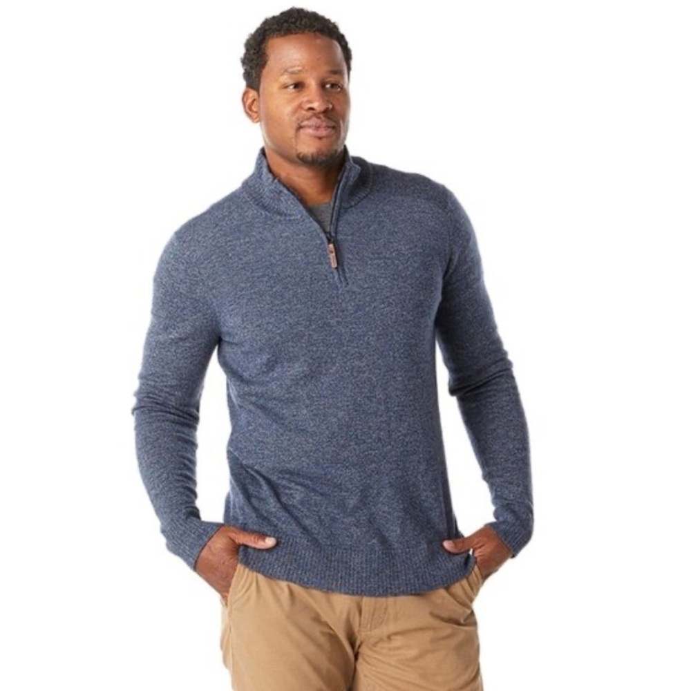 Smartwool Sparwood Quarter Zip Wool Blend Sweater Layering Gorpcore Size Medium